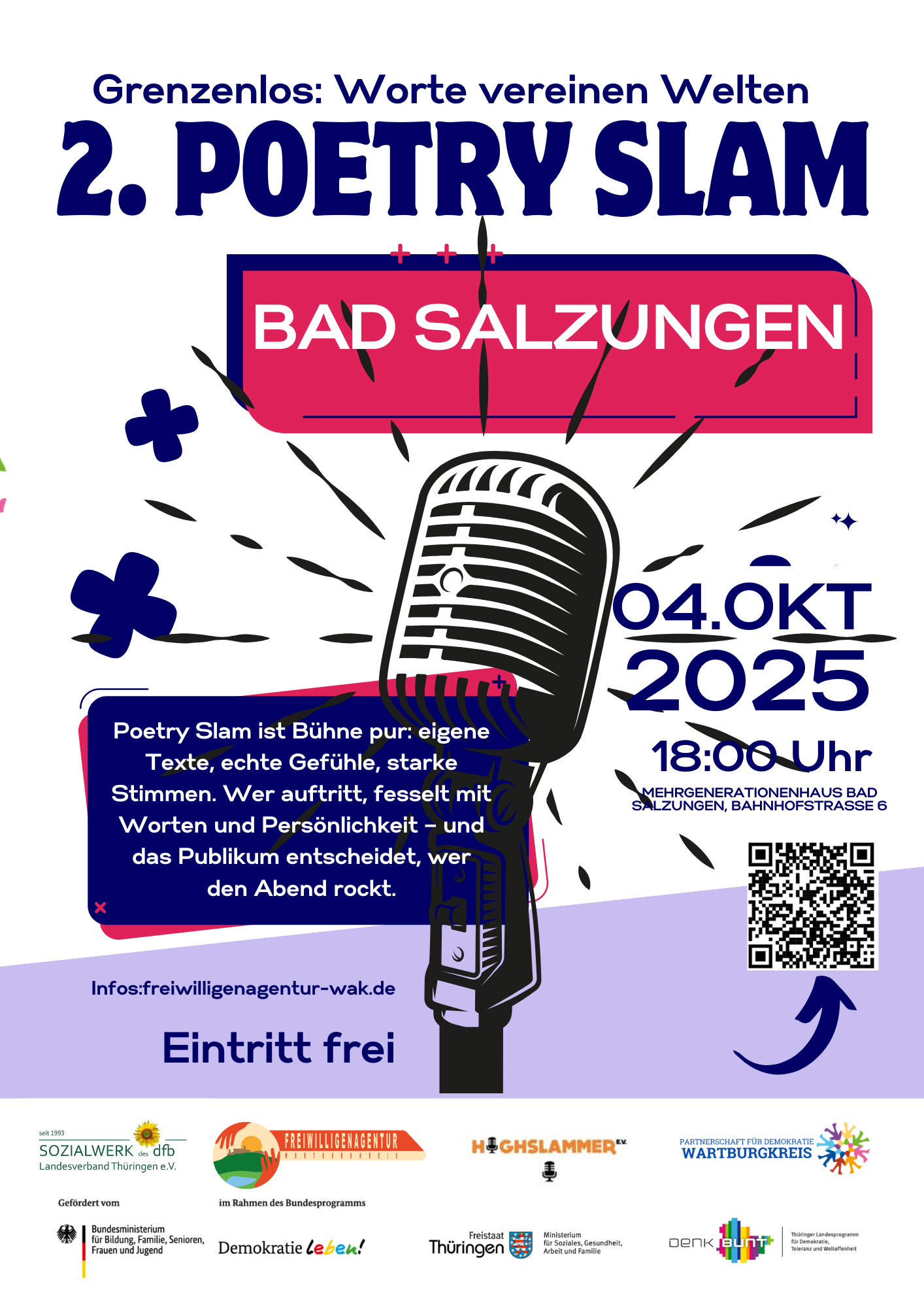 Grenzenlos: Worte vereinen Welten – Poetry Slam in Bad Salzungen