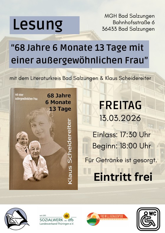 Lesung: 68 Jahre, 6 Monate, 13 Tage mit einer außergewöhnlichen Frau