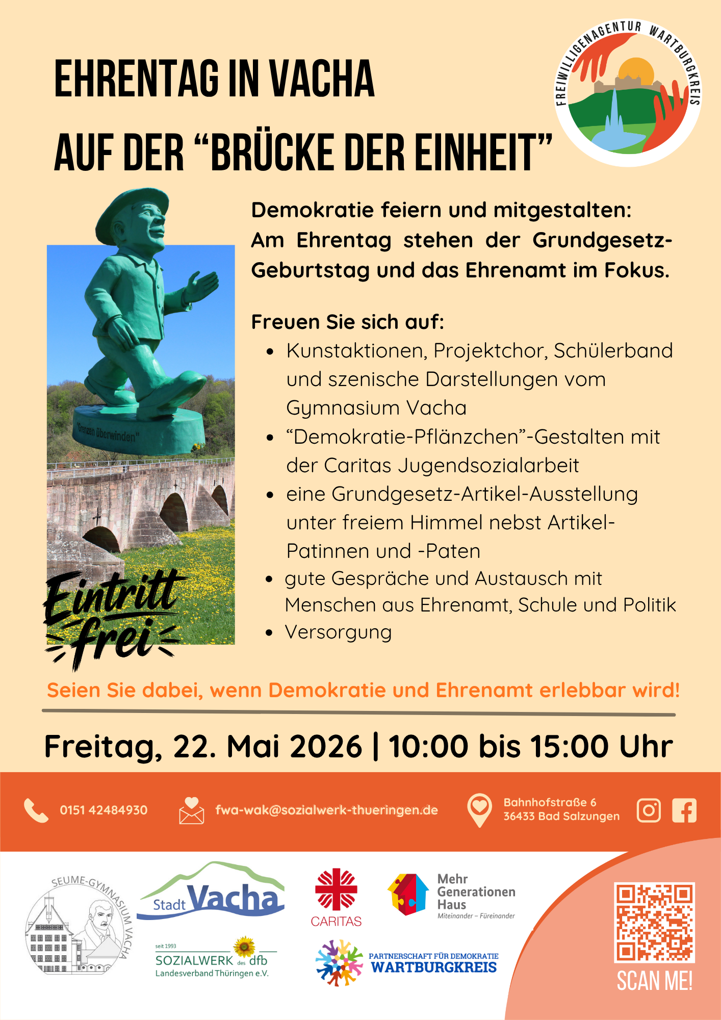 Ehrentag 2026 in Vacha - Gemeinsam stark: Ehrenamt feiern. Demokratie erleben.